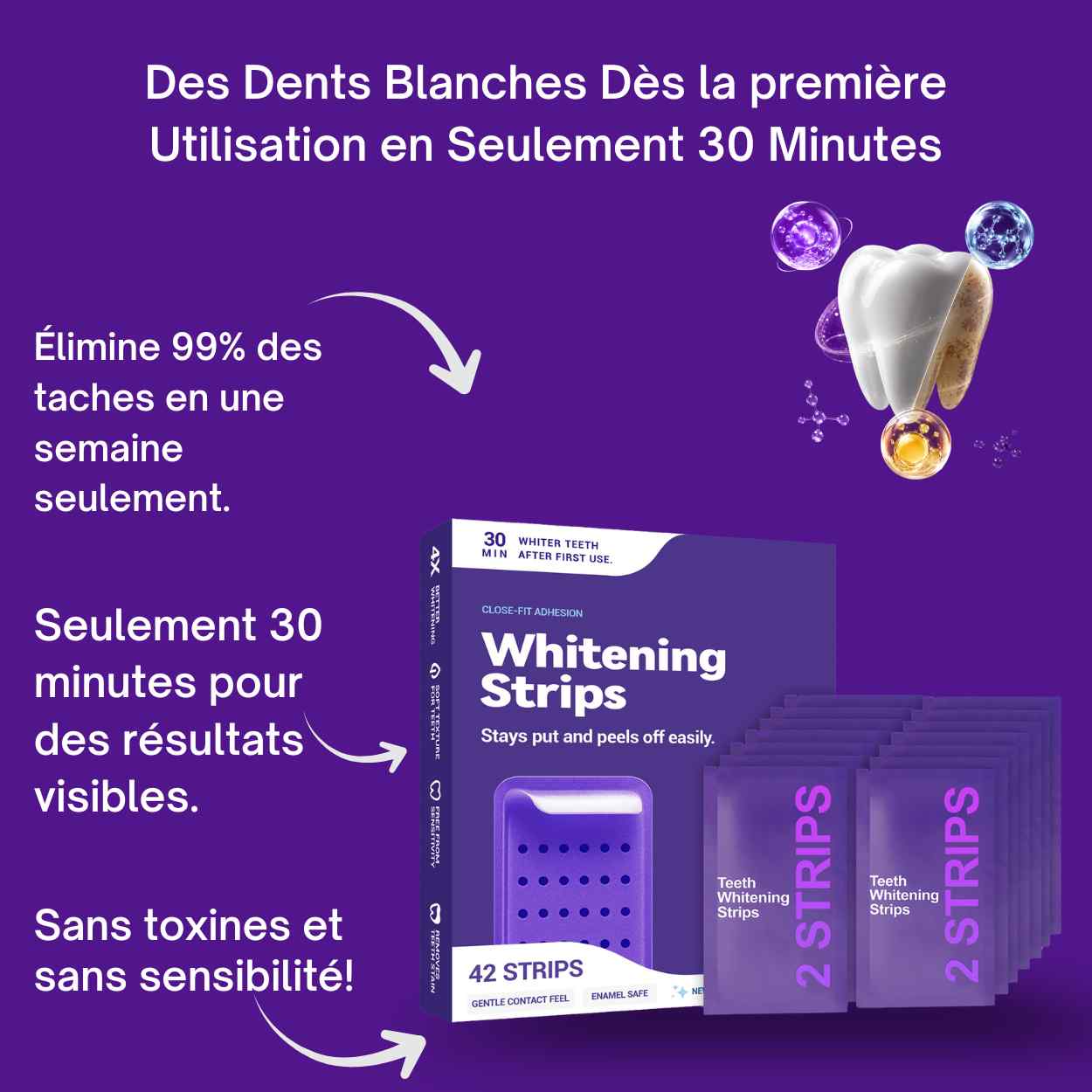 Boîte de 42 Bandes blanchissantes